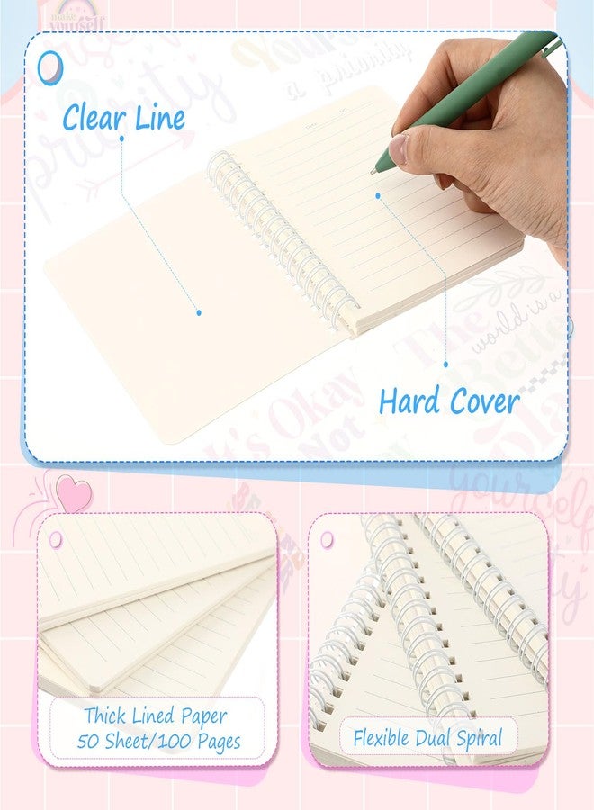 Resurhang 12 Sets Back to School Gifts for Students Teachers Bulk Mini Inspirational Notebooks with Pens Set Employee Appreciation Gifts for Coworkers Small Thank You Mental Health Self Care - Image 3